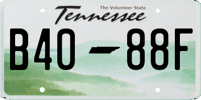 TN license plate B4088F