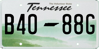 TN license plate B4088G