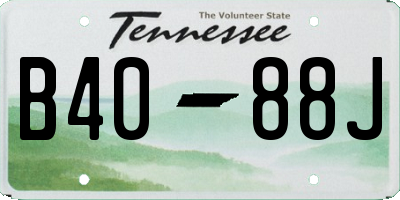 TN license plate B4088J