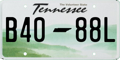TN license plate B4088L