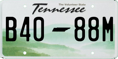 TN license plate B4088M