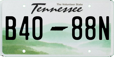 TN license plate B4088N