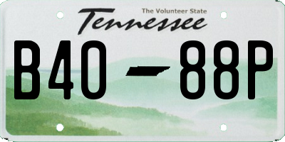 TN license plate B4088P