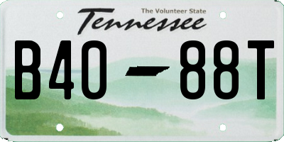 TN license plate B4088T