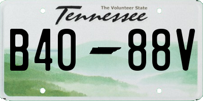 TN license plate B4088V