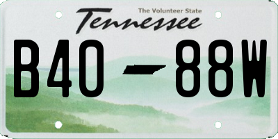 TN license plate B4088W