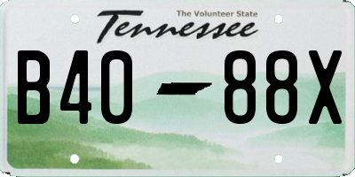 TN license plate B4088X
