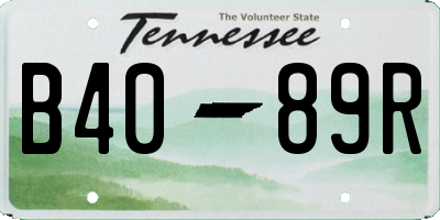TN license plate B4089R