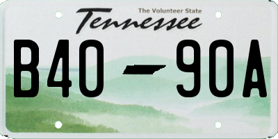 TN license plate B4090A