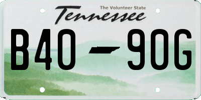 TN license plate B4090G