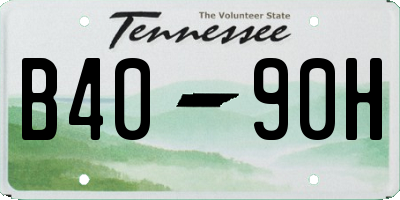 TN license plate B4090H