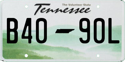TN license plate B4090L