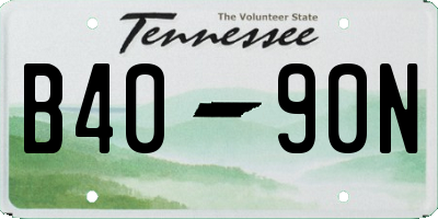 TN license plate B4090N