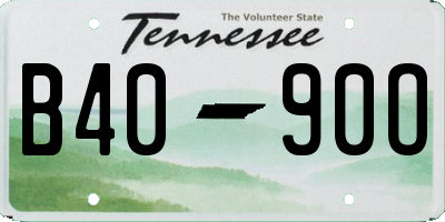 TN license plate B4090O