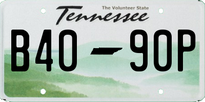 TN license plate B4090P