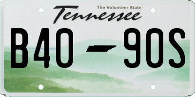 TN license plate B4090S
