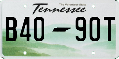 TN license plate B4090T