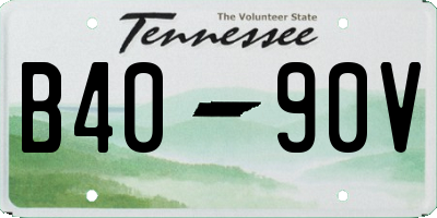 TN license plate B4090V