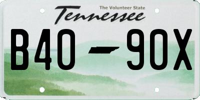 TN license plate B4090X