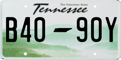 TN license plate B4090Y