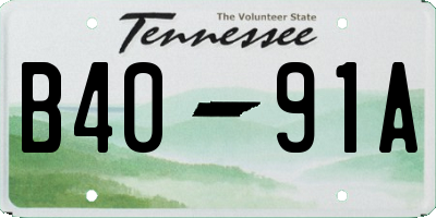 TN license plate B4091A