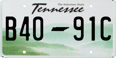 TN license plate B4091C