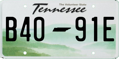TN license plate B4091E