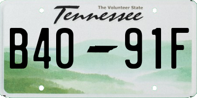 TN license plate B4091F