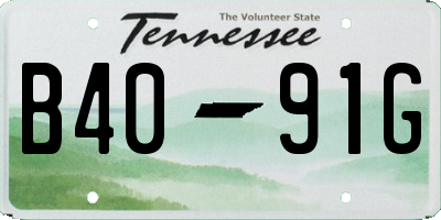 TN license plate B4091G