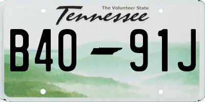 TN license plate B4091J