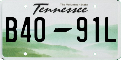 TN license plate B4091L