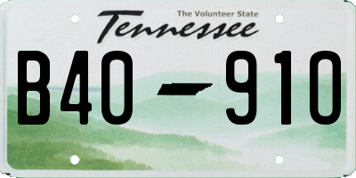 TN license plate B4091O