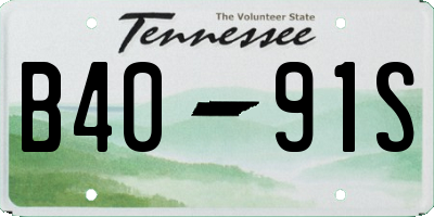 TN license plate B4091S