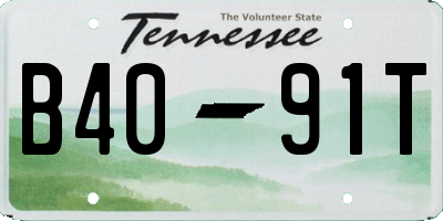 TN license plate B4091T