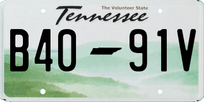 TN license plate B4091V