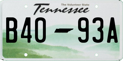 TN license plate B4093A