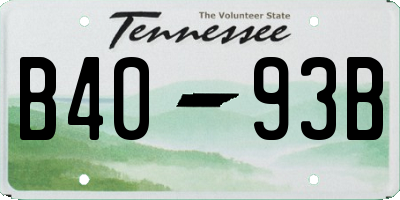 TN license plate B4093B