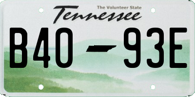 TN license plate B4093E