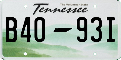 TN license plate B4093I