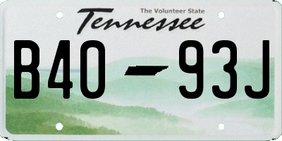 TN license plate B4093J