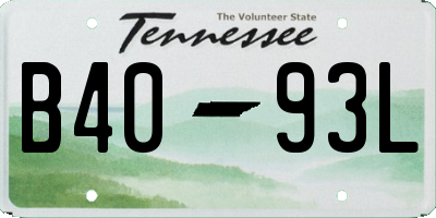 TN license plate B4093L