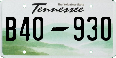 TN license plate B4093O