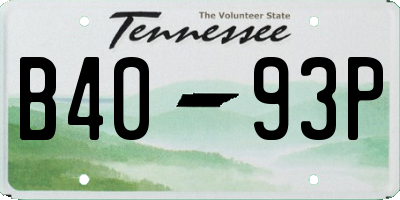 TN license plate B4093P
