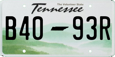 TN license plate B4093R