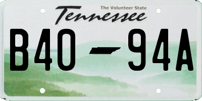 TN license plate B4094A