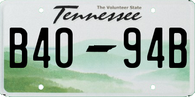TN license plate B4094B