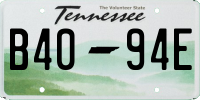 TN license plate B4094E