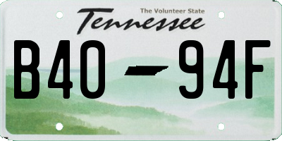 TN license plate B4094F
