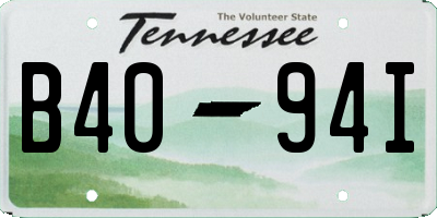 TN license plate B4094I