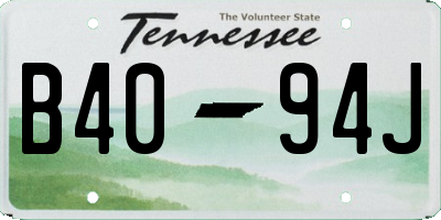 TN license plate B4094J
